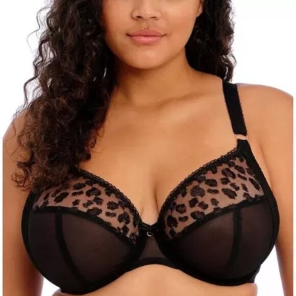 Elomi Other - Elomi Black Namrah Underwire Full Cup Bra Size US 36L UK 36HH Retro Vintage